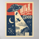 Recherche de soucoupe volante posters Enlèvement de vache