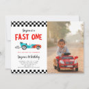 Recherche de race car 1ans anniversaire invitations Garçon