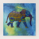 Recherche de éléphants puzzles Vert