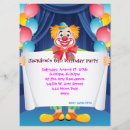 Recherche de clown invitations Fête des enfants