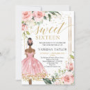 Recherche de princess 16ans anniversaire invitations Rose