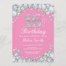 Recherche de rose et argent invitations Fête d'anniversaire