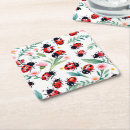 Recherche de coccinelle dessous de verres Blanc
