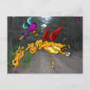 Recherche de girafe de bande dessinée cartes postales Animaux