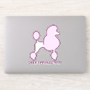 Recherche de caniche français autocollants Rose