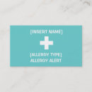 Recherche de allergies mini cartes visite Alerte d'allergie