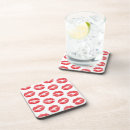 Recherche de rouge lèvres dessous de verres Motif des lèvres