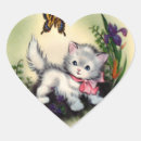 Recherche de chaton vintage autocollants Rose