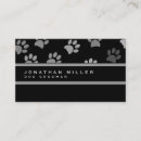 Recherche de promeneur chiens cartes visite Empreinte de patte