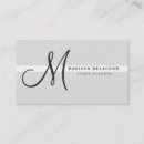 Recherche de monogramme moderne cartes visite Entreprise