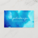 Recherche de bleu océan cartes visite Aquarelle