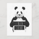 Recherche de panda drôle cartes postales Animal