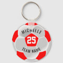 Recherche de le football rouge et blanc porteclés Sports