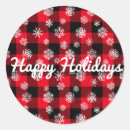 Recherche de tartan de noël autocollants Bûcheron