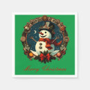 Recherche de bonhomme neige serviettes Xmas