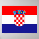 Suche nach kroatien poster Flagge