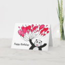 Recherche de panda rouge vœux cartes Illustration