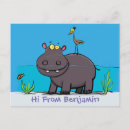 Recherche de hippopotame mignon cartes postales Adorable