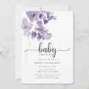 Recherche de purple floral baby shower invitations Aquarelle florale