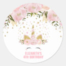 Recherche de baby unicorn autocollants Rose et or