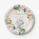 Recherche de fleurs tropicales assiettes en papier Éléphant