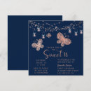 Recherche de butterfly 16ans anniversaire invitations Moderne