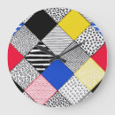 Recherche de pois rouge et blanc horloges Noir