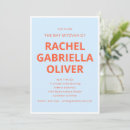 Recherche de orange bleue invitations Coloré