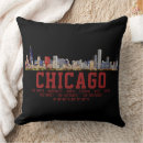 Recherche de chicago il coussins Aquarelle
