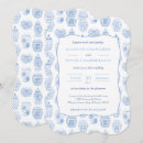 Recherche de gingembre invitations Bleu et blanc