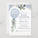 Recherche de balloon baby shower garçon invitations Bleu