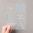 Recherche de bleu et blanc invitations Moderne