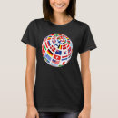 Suche nach flaggen der welt tshirts Globus