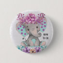 Recherche de éléphant avec des fleurs badges Fille