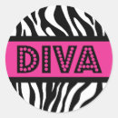 Recherche de pink zebra autocollants Diva