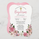 Recherche de rose et blanc baptême invitations Pour elle