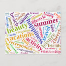 Recherche de nuage mot cartes postales Travel