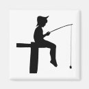 Recherche de pêcheur à magnets Silhouette