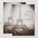 Recherche de tour eiffel vintage invitations Élégant