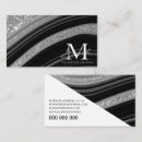 Recherche de marbre moderne cartes visite Monogramme
