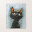 Recherche de tristesse puzzles Chat noir