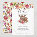 Recherche de deer baby shower fille invitations Floral