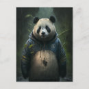 Recherche de panda drôle cartes postales Forêt