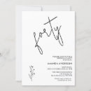 Recherche de motif floral noir blanc invitations Minimaliste