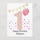 Recherche de pois rose vœux cartes Girl