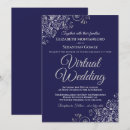 Recherche de virtuel mariage invitations Bleu marine