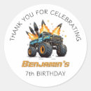 Recherche de monstres autocollants Anniversaire de camion monstre