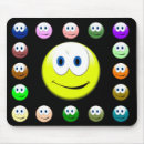 Recherche de visage heureux tapis souris Bande dessinée