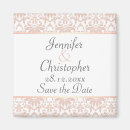 Recherche de rose de damassé magnets Blanc