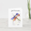 Recherche de libellules vœux cartes Aquarelle